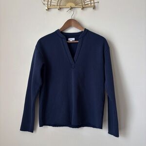 Johnnie-O Camilla Navy Blue Pullover V-Neck Sweatshirt Small